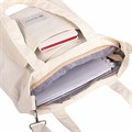 Сумка шоппер HEIKKI VELVET (ХЕЙКИ), вельвет, карманы, 35х32 см, бежевый, 272438 272438
