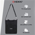 Сумка шоппер HEIKKI VELVET (ХЕЙКИ), вельвет, карманы, 35х32 см, черный, 272437 272437