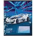 Тетрадь 12 л. BRAUBERG, клетка, обложка картон, "SUPER CAR", 106465 106465