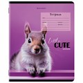 Тетрадь 12 л. BRAUBERG, клетка, обложка картон, CUTE ANIMALS, 107266 107266