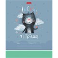 Тетрадь 12 л. HATBER клетка, обложка картон, "Счастливчики" (микс в спайке), 067954, 12Т5В1 106248