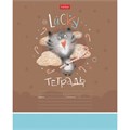 Тетрадь 12 л. HATBER клетка, обложка картон, "Счастливчики" (микс в спайке), 067954, 12Т5В1 106248