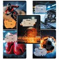 Тетрадь 12 л. ЮНЛАНДИЯ, линия, обложка картон, SPORT, 107286 107286