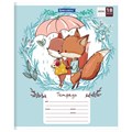 Тетрадь 18 л. BRAUBERG, клетка, обложка картон, CUTE FOX, 402992 402992