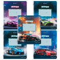 Тетрадь 18 л. BRAUBERG, клетка, обложка картон, SPORT CARS, 107298 107298