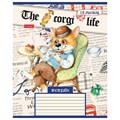 Тетрадь 18 л. HATBER клетка, обложка картон, "Корги_LIFE" (5 видов в спайке), 18Т5В1 106544