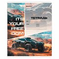 Тетрадь 24 л. BRAUBERG, клетка, обложка картон, AUTO-MOTO, 107307 107307
