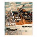 Тетрадь 24 л. BRAUBERG, клетка, обложка картон, AUTO-MOTO, 107307 107307