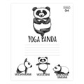 Тетрадь 24 л., HATBER, клетка, обложка картон, "Animals Yoga" (5 видов), 24Т5В1 105425