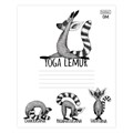 Тетрадь 24 л., HATBER, клетка, обложка картон, "Animals Yoga" (5 видов), 24Т5В1 105425