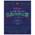 Тетрадь А5 48 л. HATBER скоба, клетка, металлизированный картон, "Rainbow" (5 видов в спайке), 48Т5мтлВ1 404477