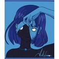 Тетрадь А5 48 л., ПЗБМ скоба, клетка, Soft-Touch, глиттер, "Космо" (микс в спайке), 23829 405401