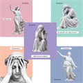 Тетрадь А5 48 л., ПЗБМ, скоба, клетка, Soft Touch, "Ой, девочки" (5 видов), 24147 405004