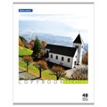Тетрадь А5, 48 л., BRAUBERG скоба, клетка, обложка картон, КАНИКУЛЫ, 401819 401819