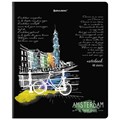 Тетрадь А5, 48 л., BRAUBERG, скоба, клетка, глянцевый лак, "Города" (микс в спайке), 404346 404346