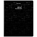 Тетрадь А5, 48 л., BRAUBERG, скоба, клетка, матовая ламинация, выборочный лак, "Black" (микс в спайке), 404375 404375