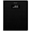 Тетрадь А5, 48 л., BRAUBERG, скоба, клетка, матовая ламинация, выборочный лак, "Black" (микс в спайке), 404375 404375