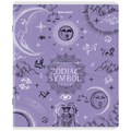 Тетрадь А5, 48 л., BRAUBERG, скоба, клетка, матовая ламинация, фольга, "Zodiac Symbol" (микс в спайке), 404369 404369