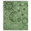 Тетрадь А5, 48 л., BRAUBERG, скоба, клетка, матовая ламинация, фольга, "Zodiac Symbol" (микс в спайке), 404369 404369
