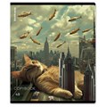 Тетрадь А5, 48 л., ERICH KRAUSE, скоба, клетка, глянцевая ламинация, "Big City Cats" (микс в спайке), 63317 405273