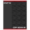Тетрадь А5, 48 л., STAFF, скоба, клетка, офсет №2 ЭКОНОМ, обложка картон, "ОДИН ЦВЕТ" (точки), 402782 402782