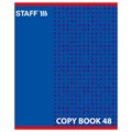 Тетрадь А5, 48 л., STAFF, скоба, клетка, офсет №2 ЭКОНОМ, обложка картон, "ОДИН ЦВЕТ" (точки), 402782 402782
