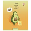 Тетрадь А5, 48 л., ПЗБМ, скоба, клетка, Soft Touch, фольга, лак, "Не будь скучным, Avocado" (5 видов), 028947 404462