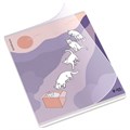 Тетрадь обложка пластик, А5, 48 л., скоба, клетка, ERICH KRAUSE, "Cat Day" (микс в спайке), 54159 405267