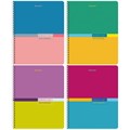 Тетрадь А5 120 л. BRAUBERG, гребень, клетка, глянцевая ламинация, "Color" (микс в спайке), 404447 404447