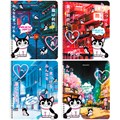 Тетрадь А5 80 л. BRAUBERG, гребень, клетка, обложка картон, "Anime Cats" (микс в спайке), 404415 404415