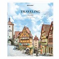 Тетрадь А5, 96 л. BRAUBERG, скоба, линия, обложка картон, "Traveling" (микс в спайке), 404439 404439