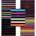 Тетрадь А5, 96 л., BRAUBERG, скоба, клетка, глянцевая ламинация, "Color Stripes", 404430 404430