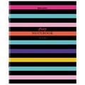Тетрадь А5, 96 л., BRAUBERG, скоба, клетка, глянцевая ламинация, "Color Stripes", 404430 404430