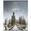 Тетрадь А5, 96 л., BRAUBERG, скоба, клетка, глянцевая ламинация, "Nature", 404427 404427