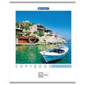 Тетрадь А5, 96 л., BRAUBERG, скоба, клетка, обложка картон, КАНИКУЛЫ, 401847 401847