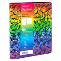 Тетрадь на кольцах А5 (180х220 мм), 80 листов, под кожу, клетка, тиснение фольгой, BRAUBERG VISTA, Butterflies,112128 112128