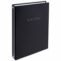 Тетрадь на кольцах А5 175х215 мм, 120 л., твердый картон, клетка, BRAUBERG "Minimal black", 404713 404713