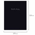 Тетрадь на кольцах А5 175х215 мм, 120 л., твердый картон, клетка, BRAUBERG "Minimal black", 404713 404713