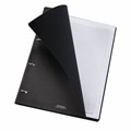 Тетрадь на кольцах БОЛЬШАЯ А4 (240х310 мм), 120 л., под кожу, BRAUBERG VISTA, Black, 404512 404512