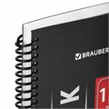 Тетрадь А4 120 л. BRAUBERG "Metropolis", спираль пластиковая, клетка, обложка пластик, ЧЕРНЫЙ, 404740 404740