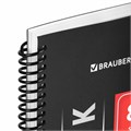 Тетрадь А4 80 л. BRAUBERG "Metropolis", спираль пластиковая, клетка, обложка пластик, ЧЕРНЫЙ, 404742 404742