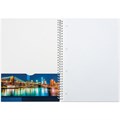 Тетрадь А4, 100 л., HATBER, спираль, клетка, глянцевый лак, карман, "CITYSCAPE" ("Город"), 036842, 100Ткм4B1сп_125 402423