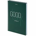 Тетрадь А4, 120 л., BRAUBERG, гребень, клетка, обложка твердая, "Good Luck", 404074 404074