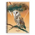 Тетрадь А4, 80 л., BRAUBERG, гребень, клетка, глянцевый лак, WILD, 404052 404052