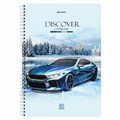 Тетрадь А4, 80 л., BRAUBERG, гребень, клетка, обложка картон, Discover, 404050 404050