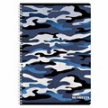 Тетрадь А4, 96 л., BRAUBERG, гребень, клетка, обложка картон, "Military", 404057 404057