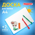 Доска для лепки А4, 280х200 мм, ПИФАГОР, белая, 2 стека, 227397 227397