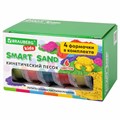 Песок для лепки кинетический BRAUBERG KIDS, 6 цветов, 720 г, 4 формочки, 665090 665090