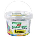 Песок для лепки кинетический BRAUBERG KIDS, желтый, 500 г, 2 формочки, ведерко, 665091 665091