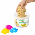 Песок для лепки кинетический BRAUBERG KIDS, песочный, 1500 г, 3 формочки, ведерко, 665096 665096